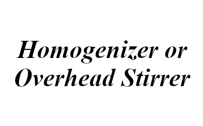 Homogenizer or Overhead Stirrer